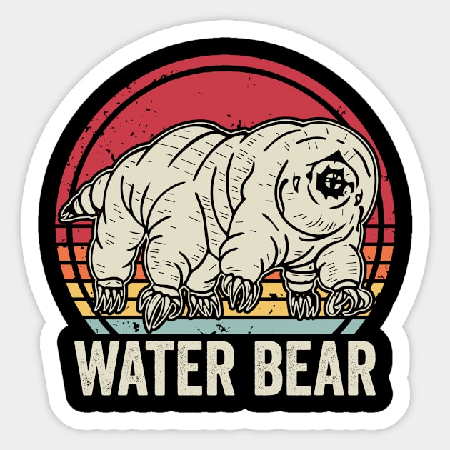 Water Bear Funny Tardigrade Sticker by Visual Vibes